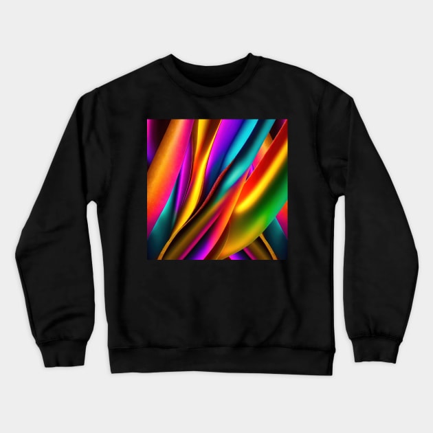 Random colourful diagonal  abstract background Crewneck Sweatshirt by Russell102